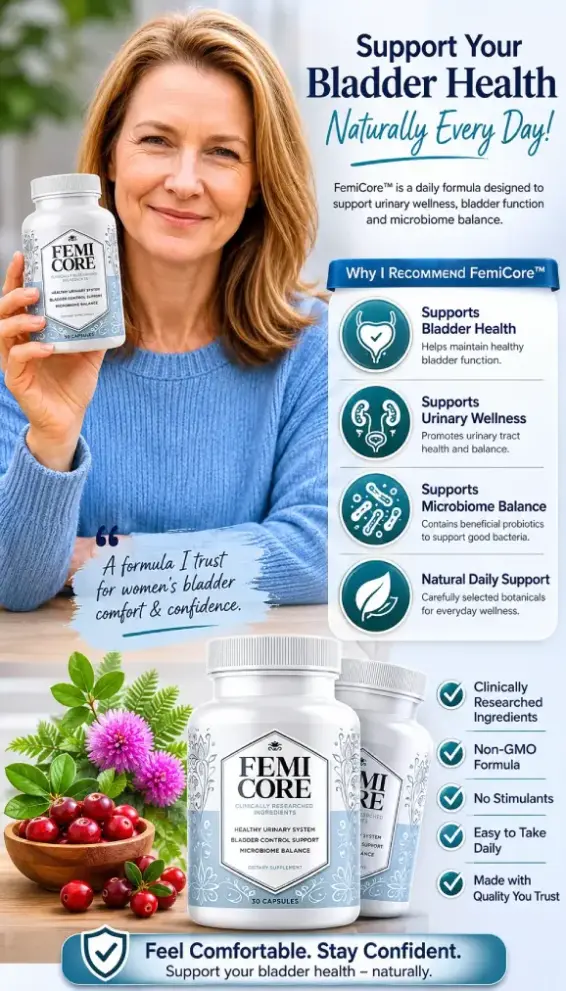 FemiCore supplement bottle front view